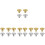 20Pcs Durable Assorted Color Earring Backs for Studs Comfortable Brass 7