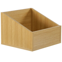 (Oak Effect) Charles Jacobs Modern Vinyl Record Storage Box Compact LP Holder for 12" Records, Stylish Display and Organiser