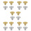 20Pcs Durable Assorted Color Earring Backs for Studs Comfortable Brass 10