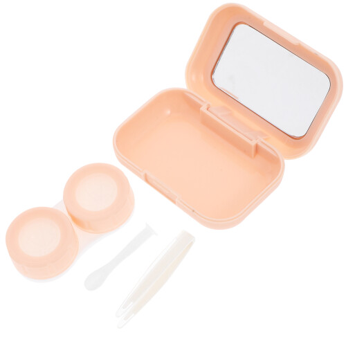 4Ensembles Petit Boîtier Lentilles Contacts Clair 2