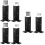 6Ensembles Pieds De Clôture Noir Pour Jardin Usage 9