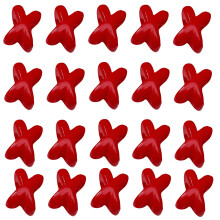 10Pcs X Shaped Spacer Beads with 2mm Hole Colorful Acrylic-Red