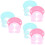 6Pièces Bonnet De Douche Bébé Silicone Ajustable Pour Bain 8