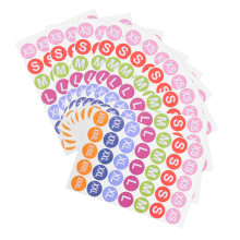 Stickers Taille Vêtements Autocollants Réutilisables Colorés