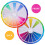 6Pièces Roue Chromatique Multi Couleurs Guide Mélange Artistique 7