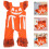 3Pièces Combinaison Bébé Orange Coton 9