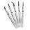5Pièces Pinces Droites Céramique Antirouille Usage Argent 1