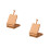 2Pièces Chevalet Table Bois Pliable Avec Rangement Manche Cuir 8