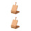 2Pièces Chevalet Table Bois Pliable Avec Rangement Manche Cuir 5
