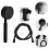 1Set Zwarte Handdouche Pressurizing ABS Douchekop Huishouden 9