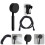 1Set Zwarte Handdouche Pressurizing ABS Douchekop Huishouden 6