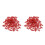 2Pièces Pinces À Linge En Bois Rouge Pour Décor Photos 4