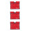 3Pièces De De Rouge Pour Événements Chantier 6