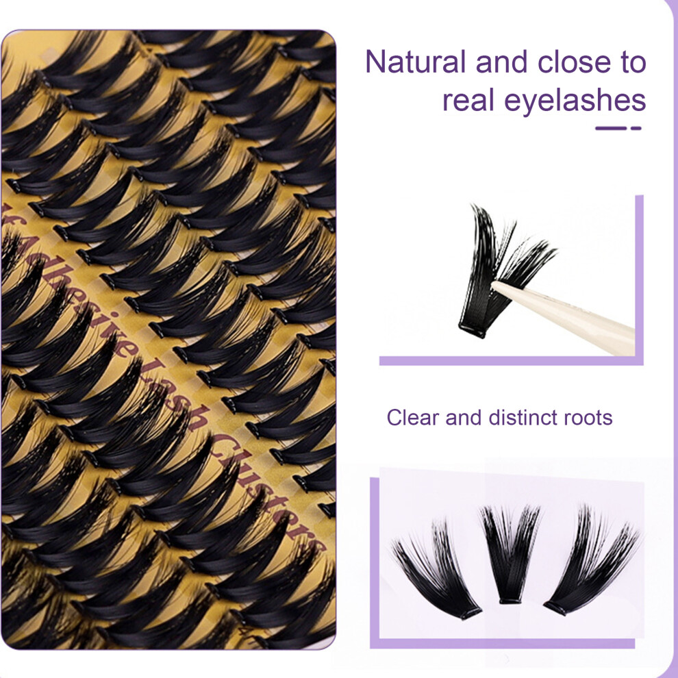 Pre-Bond Self-Adhesive Eyelashes Cluster Set