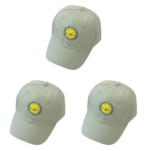 3Pièces Casquettes Enfants Style Uni Protection Uv 1