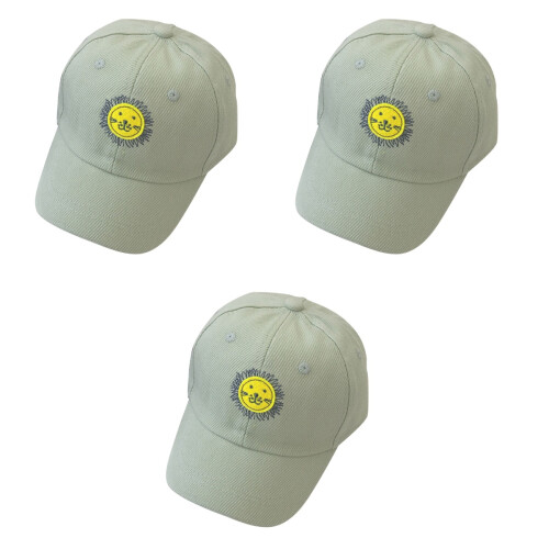 3Pièces Casquettes Enfants Style Uni Protection Uv 2
