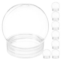 32Pcs Empty Plastic Snow Globes DIY Craft Supplies Clear Decor Globes
