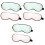 6Pcs Washable Silk Sleep Mask Soft Elastic Bands Solid Cover 3
