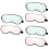 6Pcs Washable Silk Sleep Mask Soft Elastic Bands Solid Cover 6