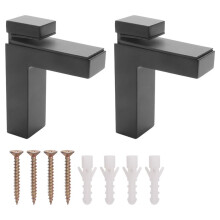 2 PeçAs Suporte de Prateleira de Madeira/Vidro AjustáVel para Montagem em Parede Suportes Flutuantes Resistentes para Prateleiras de 3-28 Mm de