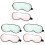 6Pcs Washable Silk Sleep Mask Soft Elastic Bands Solid Cover 2