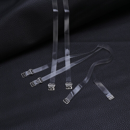 10 Pairs Adjustable Clear Invisible Bra Straps With High Elastic Stripe 1