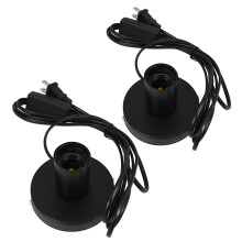 8Pcs Black Aluminum Lamp Base Adapter E27 Screw Socket for Table Lamps