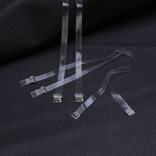 10 Pairs Adjustable Clear Invisible Bra Straps With High Elastic Stripe 2