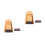 2Sets Yellow Desktop Cleaning Broom and Dustpan Mini Handheld Home Use 2
