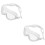 2Pcs White Swimming Goggles Adjustable Comfortable Fit 8