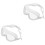 2Pcs White Swimming Goggles Adjustable Comfortable Fit 5