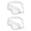 2Pcs White Swimming Goggles Adjustable Comfortable Fit 7