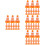 80 Pcs Mini Traffic Sign And Cone Decorations Toys 9