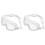 2Pcs White Swimming Goggles Adjustable Comfortable Fit 4