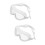 2Pcs White Swimming Goggles Adjustable Comfortable Fit 9