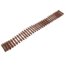 4Pcs Brown Miniature Wooden Fence for DIY Handmade Garden Scene