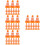 80 Pcs Mini Traffic Sign And Cone Decorations Toys 10