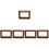 5Sets Wood Photo Frames Tabletop Display Frames Elegant Light Brown 6