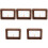 5Sets Wood Photo Frames Tabletop Display Frames Elegant Light Brown 4