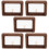 5Sets Wood Photo Frames Tabletop Display Frames Elegant Light Brown 9