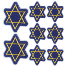 32Pcs Blue Star of David Hanukkah Patches for Clothing and Accessories