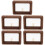 5Sets Wood Photo Frames Tabletop Display Frames Elegant Light Brown 7
