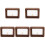 5Sets Wood Photo Frames Tabletop Display Frames Elegant Light Brown 3