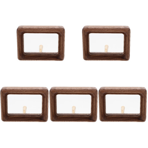 5Sets Wood Photo Frames Tabletop Display Frames Elegant Light Brown 2