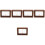 5Sets Wood Photo Frames Tabletop Display Frames Elegant Light Brown 5