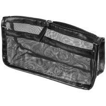 5Pcs Wear-Resistant Black Mesh Pencil Case Zipper Pen Organizer
