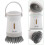 5Pcs White Plastic Pot Bowl Brush with Handle Soap Dispenser for Home 11