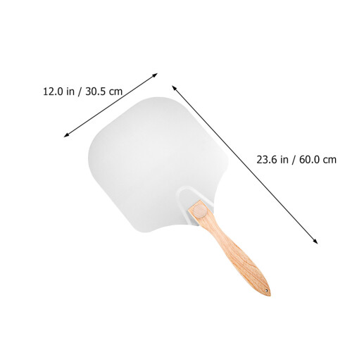 1Pc Large Surface Pizza Transfer Paddle Foldable Aluminum Wood 1