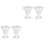 4Pièces Mini Coupes Transparentes Pour Décor DIY Et Maison De 5
