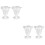 4Pièces Mini Coupes Transparentes Pour Décor DIY Et Maison De 8